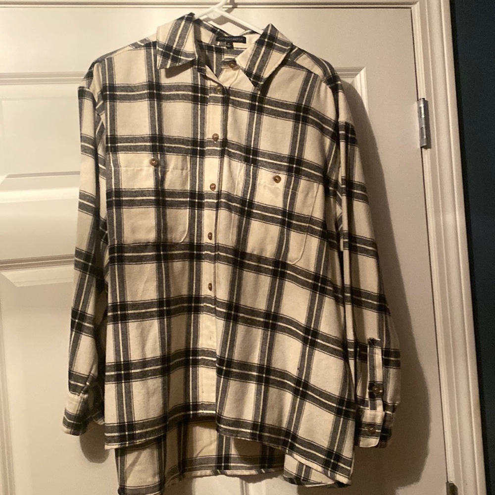 Medium cotton candy oversized flannel